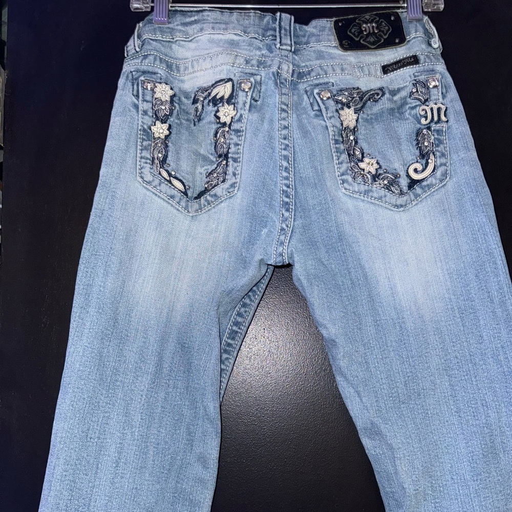 Miss Me Jeans boyfriend capri size 26 blue denim